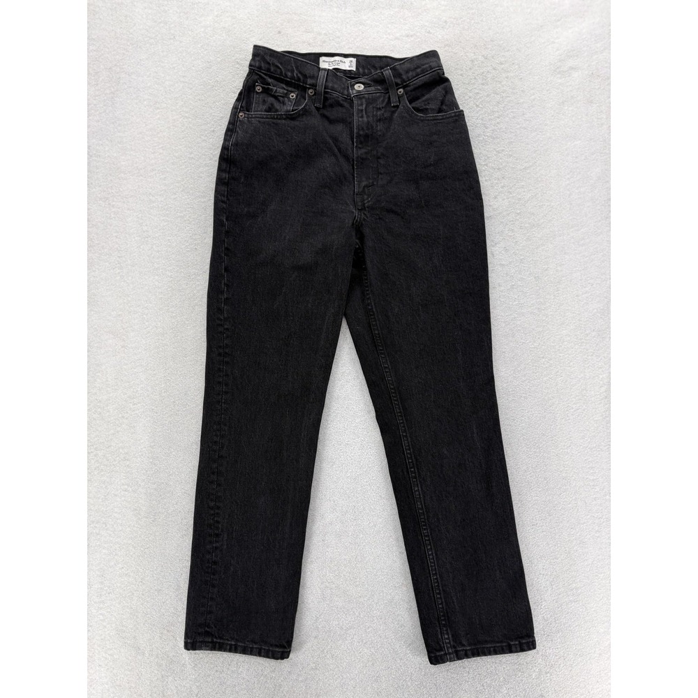 Abercrombie & Fitch 90s Straight Jeans Womens 2/26 Short High Rise Curve Love